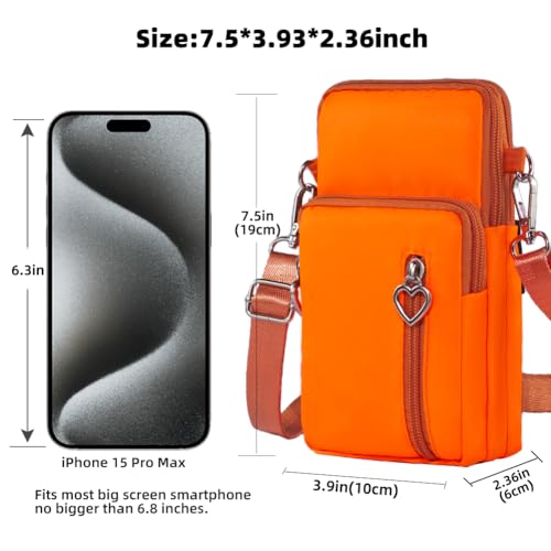 Image of JANKS Small Crossbody Bag for Women - Mini Phone Purses with Crossbody Strap and Wallet - Nylon Arm Bag