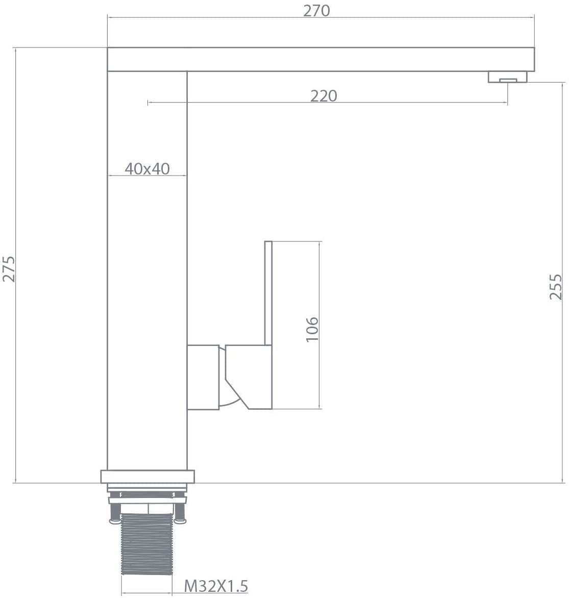Grifo de Cocina Moderno de Acero Inoxidable, Caño Alto Giratorio 360°, Grifo Monomando para Fregadero sin Plomo, Menor Consumo, Mangueras Internas Flexibles y Antitorsión (Browne, Silver)