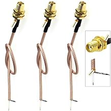 Lsgoodcare SMA-Female to Pigtail Antenna Extension Cable- RG316 Coaxial Cable Connector Antenna Adapter,Pack of 3, Length 20Centimetre/8