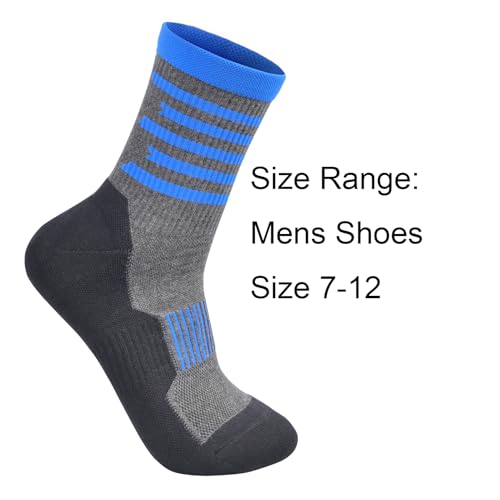 Men's Cushioned Anti Odor Blister Proof Quarter Crew Low Cut Compression Running Trekking Socks3