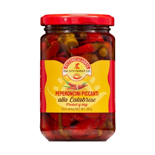 TuttoCalabria Peperoncino Calabrese Intero - Conservato Sott'Olio - Non OGM