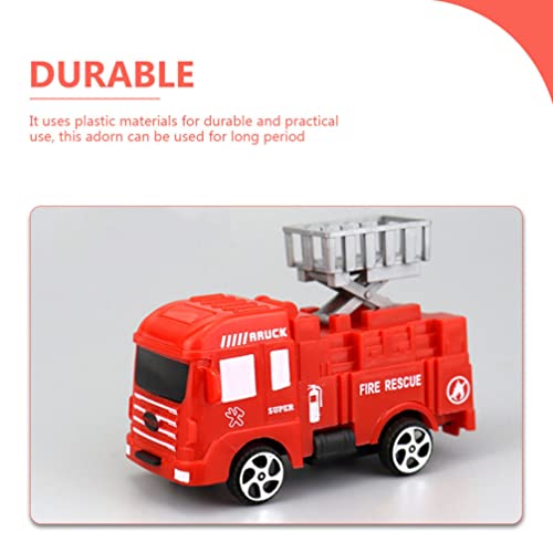 TOYANDONA 4 Peças Toppers de Bolo de Aniversário de Caminhão de Bombeiros Decoração de Bolo de Bombe