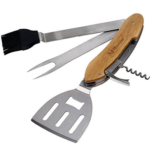 BBQ Tool Set Cooking Gadget Incl. 5 Grill Accessories For Outdoor Kitchen Fire Pit Barbecue