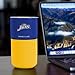 Rico Industries NCAA South Dakota State Jackrabbits Personalized 16oz Royal Ceramic Tumbler with Yellow Silicone Grip, Deep Laser Engraved Logo, Travel Coffee Mug with Slide Lid, Matte Glaze