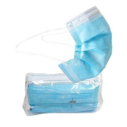 Pac-Dent MASKT-06-A iMask Premium ASTM Level 3 Face Mask, Blue, Pack of 50 - Thumbnail 3
