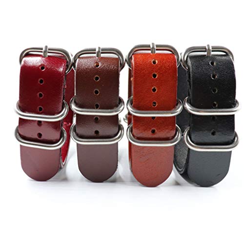 Pulseira de relógio de couro de liberação rápida NICERIO, pulseira de relógio de couro genuíno unive