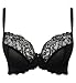 Panache Women's Ana Non-Padded Plunge Underwire Bra (9396), Black, 28F