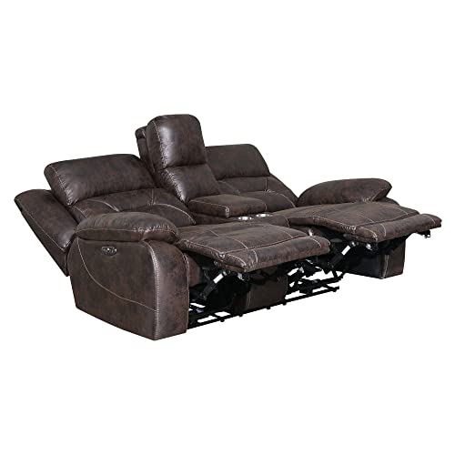 Steve Silver Aria Dual-Power Reclining, Saddle Brown Sofas #TOP4