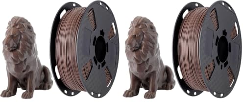 Image of CC3D Max+ PLA Filament Chocolate Brown 1.75mm 1KG FDM 3D Printer Filament 3D Printing Material PLA Pro Plus Chocolate Brown Color (Pack of 2)