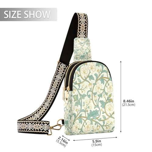 Motif William Morris fleur de poirier blanc tendance déco murale vintage végétale