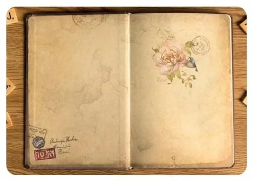 Image of Parshya Vintage Retro Journal Diary A5 Size Hard Cover Notebook for Women & Men, Antique Horse, peacock, flower Design Writing Journal, Personal Diary, Scrapbook, Travel Journal, Gift Notebook, 114 Pages (Peacock)