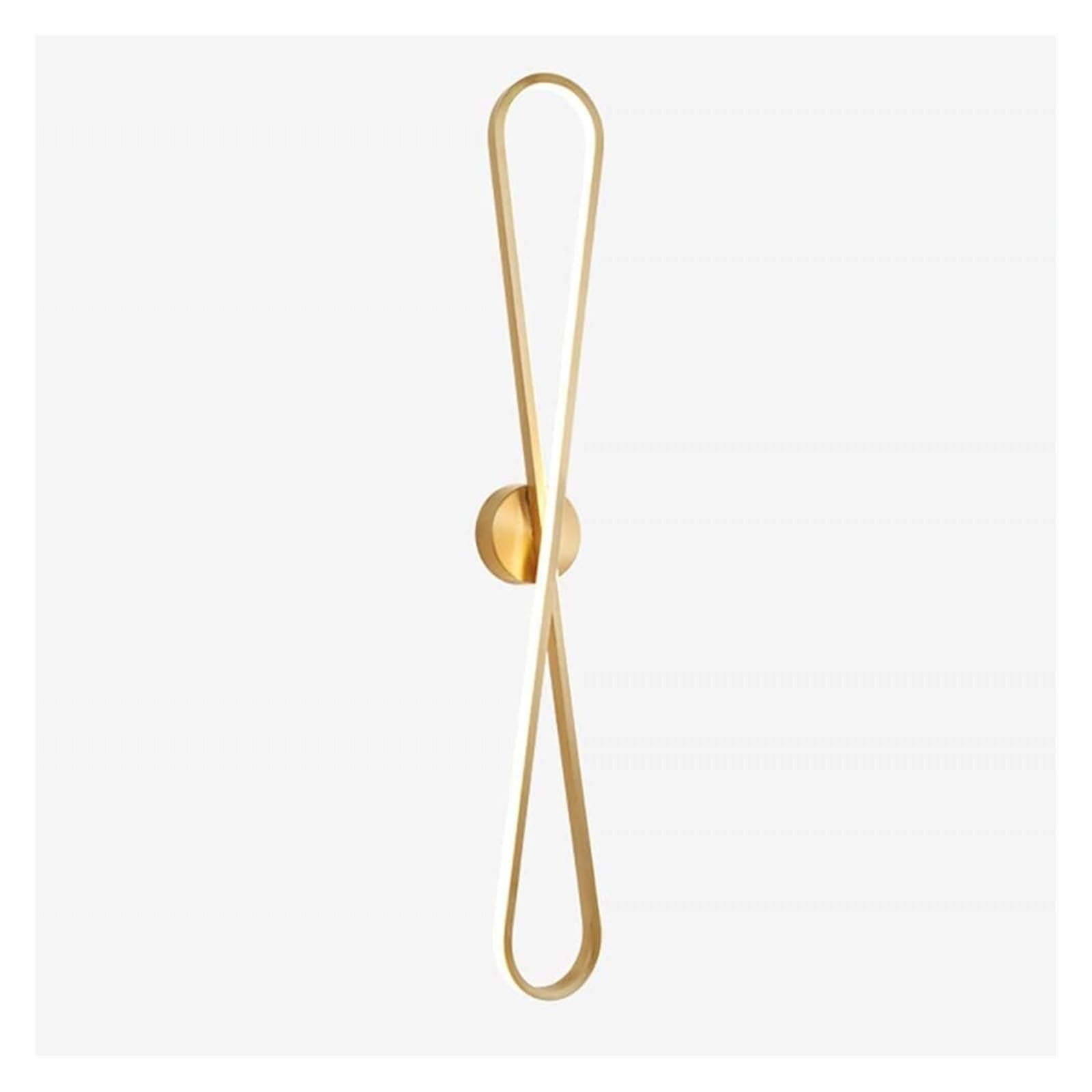 ZXTIIEUF Linear Twisted Wall Lamp Copper Long Strip Light Modern LED Sconce Ultra-Thin Bedside Lantern Lamps sconces