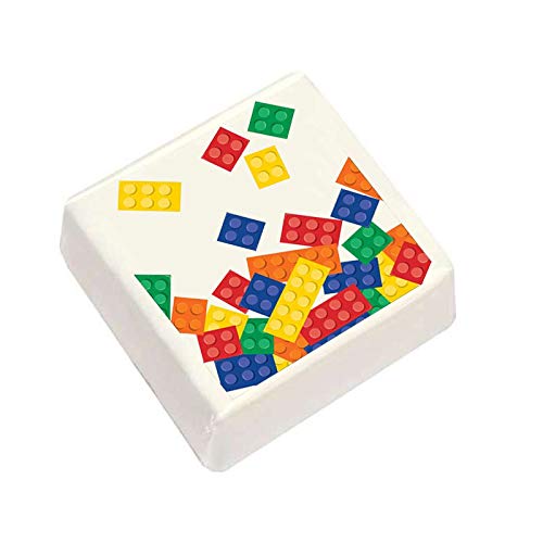 Quadratini di marshmallow stampati 1 confezione +