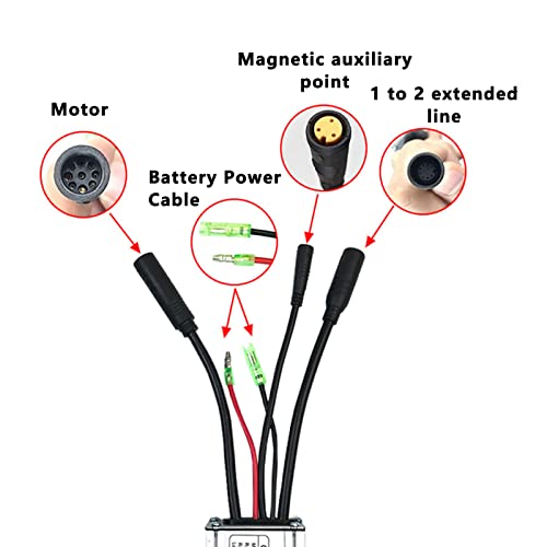 DC 36V / 48V gemodificeerde elektrische fietsset Motorbesturing 500W LCD-paneelset met reductiemotor; - Image 3