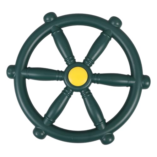 BESPORTBLE Grünes Kinderfreundliches Lenkrad Spielplatz-Steuerrad Mit Realistischem Design Wetterfestes Drehbares Piratenschiff-zubehör Für Spielturm Und Schaukel Einfache Montage Langlebiges