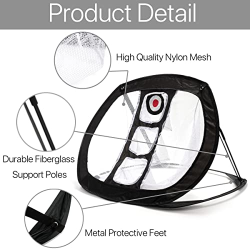 Golf Practice Chipping Net, Collapsible Golf Net Training Aid Accuracy Swing Portable Golf Accessories Indoor Outdoor - Image 2