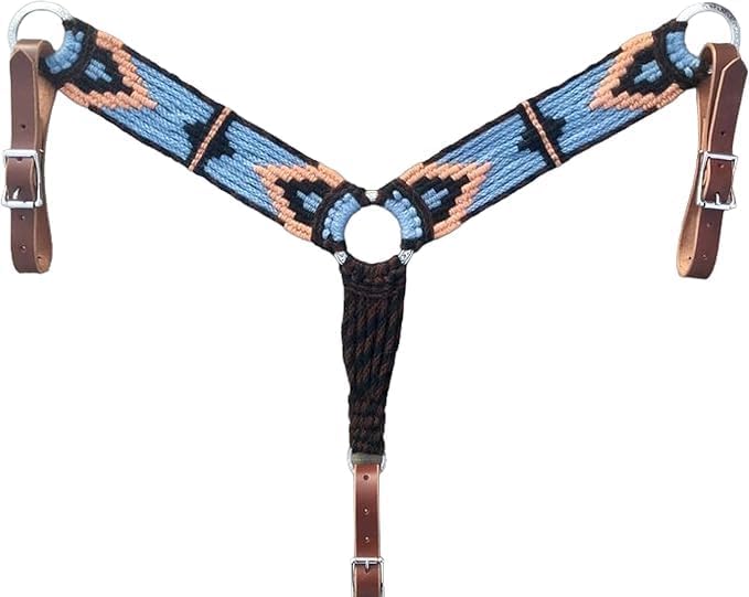 CHEVAL'S INTERNATIONAL Handmade Western Mohair Breast Collar for Horses, Horse Equestrian Breast Collars for Cob Pony & Full Size