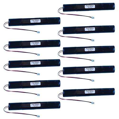 (10-PACK) Emergency Light Battery Replaces Lithonia ELBB004 EBE306 OSI OSA228 BCN800-8BWP-CE005 COMBOG-ST2 CUSTOM-306-U ELB-B003 ELBB003 ELB-B004 18737 BAT9.6V700 BBAT0043A BAA-96 BBAT0044A AA900MAH