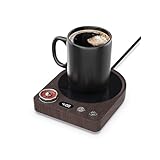 Kyerlish カップウォーマー コーヒーウォーマー 保温コースター マグカップウォーマー ドリンクウォーマー プレゼント 9段階温度設定（40℃-80℃） 静音 保温 自動電源オフ（0.5-9H） 自動メモリー 11.5cm広い加熱面 水/お茶/コーヒー/牛乳など飲み物加熱コースター オフィス/家庭用 誕生日/クリスマス/母の日へのギフト PSE安全認証済み AC100V/36W