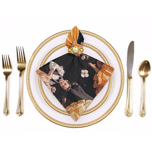 Servilletas de Tela Pequeñas con Patrón Floral 2 Pzas miniatura 3