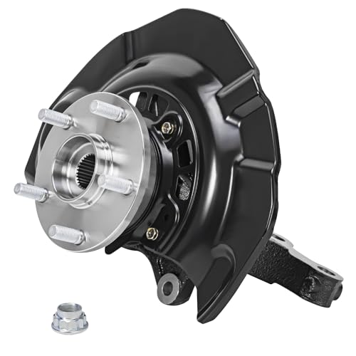 Image of Detroit Axle - Front Right Steering Knuckle for 2007-2011 Toyota Camry, 2007-2012 Lexus ES350 Steering Knuckle & Wheel Bearing Hub Assembly Passenger Side 2008 2009 2010 Replacement