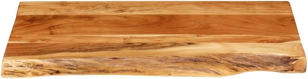 vidaXL Solid Wood Acacia Bathroom Vanity Top Worktop Washing Table Plate Floating Countertop Sink Console Wooden Home Interior 31.5"