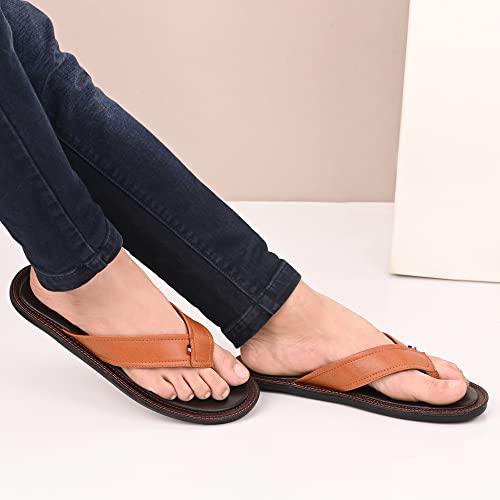Image of Centrino Men's Slipper |Flip-Flop Slippers | Luxurious Comfort Every Step | Slip-On Ease, Minimalist Design | Perfect for Beach Days, Poolside Lounging, and Casual Wear (1302)