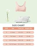 INNERSY First Bra for Girls Crop Top Cotton Bralettes Training Bras Teen Underwear Multipack 3 (L, White/Light Pink/Grey) - Image 6