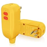 OAONAN GFCI Replacement Plug Assembly Auto Reset 15 Amp 3 Prongs, 5 Years Warranty, Ground Fault Circuit Interrupter Safety Plug for Pressure Washer, Hot Tub, Air Conditioner, Hair Dryer - Yellow