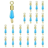 TUYOBG Vorfachköderverbinder Blauer Wickelfreier Fischereiklammer 20 Stück – Robuste Générique Swivels Angel Clips und Schnellwechsel Angel Drehgelenk Clips für Besonders Zuverlässiges Angeln