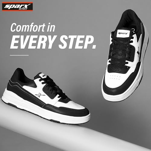 Image of SPARX Casual Sneakers for Men - Trendy Lace-Up Shoes with Soft Cushioning, Lightweight Comfort, Durable Sole & Everyday Fashion Wear