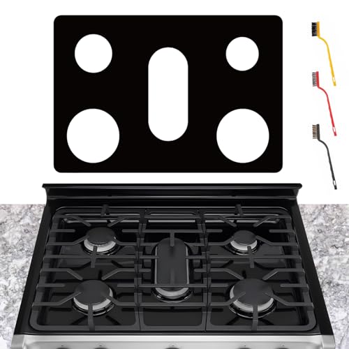 Stove Cover For 30 Inch LG Gas Range Model LGLDG4315 LRG4115 LRG4113 LDG4313 LRGL5825 LRGL5925 LSGL6335DF Upgraded 0.4MM Thickness Reusable Stove Burner Covers For LG Stove Protector
