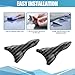 RGOAANC 10PCS Universal Car Carbon Fiber Shark Fin Diffuser Set, Glossy Black, Carbon Fiber