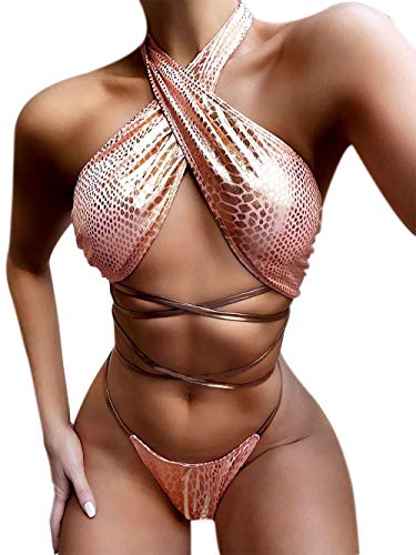 Women Sexy Bikini Hologram One Piece Swimsuit Plush Up Swimwear Bathing Suit for Rave Festival Party Club Pink Women Sexy Bikini Hologram One Piece Swimsuit Plush Up Swimwear Bathing Suit for Rave Festival Party Club Pink