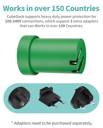 Image of Switch Charger Dock Portable Compatible with Nintendo /OLED /Lite, 65W GaN Charging Dock&Hub, Swith Docking Station for TV with 4K 60Hz HDMI /USB-C PD Fast Charging /USB 2.0-Green