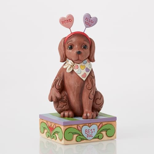 Figurine de chiot Saint-Valentin Enesco avec message cœur pour cadeau - 3