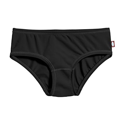 City Threads Girls' Black Swim Briefs with UPF50+ Cover