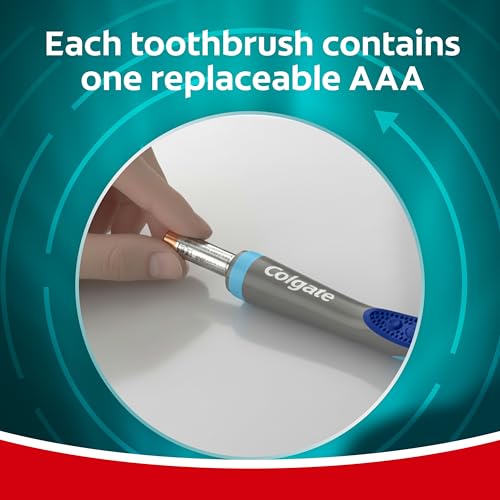Colgate 360 Vibrate Battery Powered Electric Toothbrush, Medium, 2 Pack - image 8