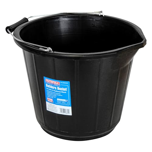 Faithfull FAI3GBUCKET 14 Litre (3 Gallon) Black Builders Bucket