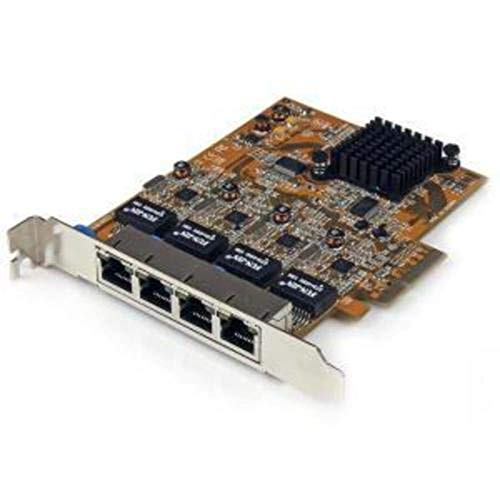 StarTech.com 4 Port PCI Express PCIe Gigabit Ethernet NIC Network Adapter Card (ST1000SPEX42)