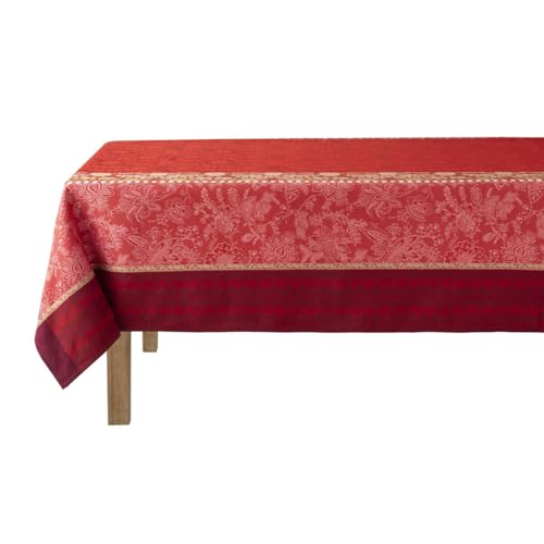 Nappe enduite Gipsy Rubis table carrée coton imperméable antitache