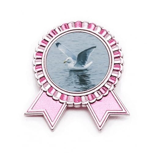 Broche rose oiseau de mer en métal de qualité supérieure motif nature M