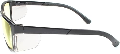 Miniatura 3 de METEL Lentes de seguridad M40  Protección ocular ligera con protectores laterales, lentes antiarañazos, patillas flexibles, ANSI Z87.1