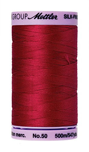 Mettler Silk-Finish Solid Cotton Thread, 547 yd/500m, Country Red