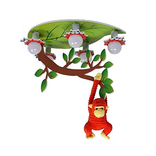 Preisvergleich Produktbild Deckenleuchte FUFU Fernbedienung LED Kinder, Mit Cartoon-Affen Kreatives Tiermotiv Augenschutz Kronleuchter, Schlafzimmer / Kindergarten