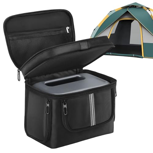 Tewzafiya Bolsa de transporte para estación de energía | Bolsa acolchada resistente al agua – Bolsa de viaje portátil con asa y bandolera para senderismo, camping, picnic, playa y