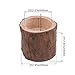 RDEXP Natural Pine Wooden Candle Holder Inner Dia 1.57in Depth 0.59in Handmade Candlesticks for Home Decoration Set of 4