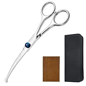 LILYS-PET-65-Right-handed-Pet-Round-Tip-Grooming-Stainless-steel-Safety-Grooming-for-Dogs-and-Cats-Curved-Scissor - Cucciolini Doodles   LILYS-PET-65-Right-handed-Pet-Round-Tip-Grooming-Stainless-steel-Safety-Grooming-for-Dogs-and-Cats-Curved-Scissor