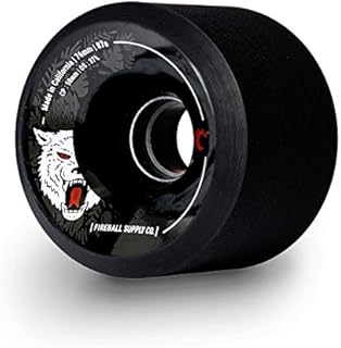 Fireball Beast 76mm Longboard Wheels 87a - USA Made for Skateboard Wheels for Downhill Cruising & Sliding (Set of 4) (Black)