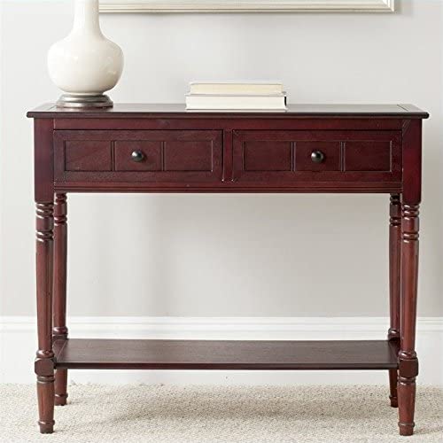Safavieh American Homes Collection Samantha Dark Cherry 2-Drawer Console Table #TOP2